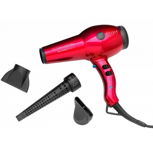 Diva Pro Styling Ultima 5000 Pro Hair Dryer Plaukų džiovintuvas Black