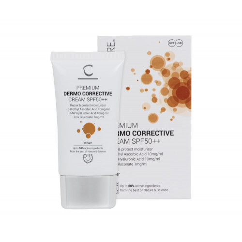 Cliniccare Premium Dermo Corrective Cream Darker SPF50++ Koreguojamasis kremas su spalva 35ml