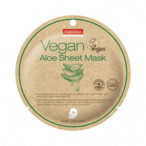 Purederm Vegan Aloe Sheet Mask Niisutav lehtmask näole aaloega 23g