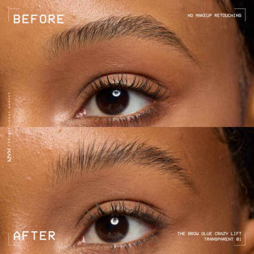 NYX Professional Makeup The Brow Glue Crazy Lift Brow Lamination Gel Antakių klijai Clear