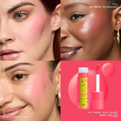 NYX Professional Makeup Fat Cheeks Juicy Liquid Blush Skysti skaistalai 8ml