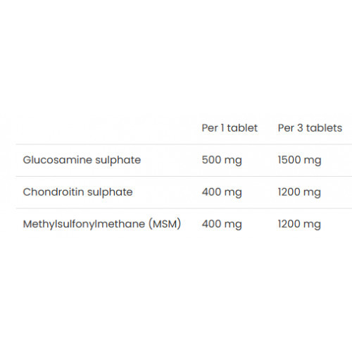 VPLab Nutrition Glucosamine Chondroitin MSM Maisto papildas su gliukozaminu, chondroitinu ir MSM 90 kapsulių