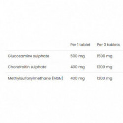 VPLab Nutrition Glucosamine Chondroitin MSM Maisto papildas su gliukozaminu, chondroitinu ir MSM 90 kapsulių