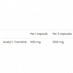 VPLab Nutrition Nutrition UltraVit Acetyl-L-Carnitine Maisto papildas gerinantis medžiagų apykaitą 60 kapsulių