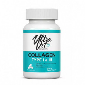 VPLab Nutrition Ultravit Collagen Type I & III Uztura bagātinātājs 120 kapsulas