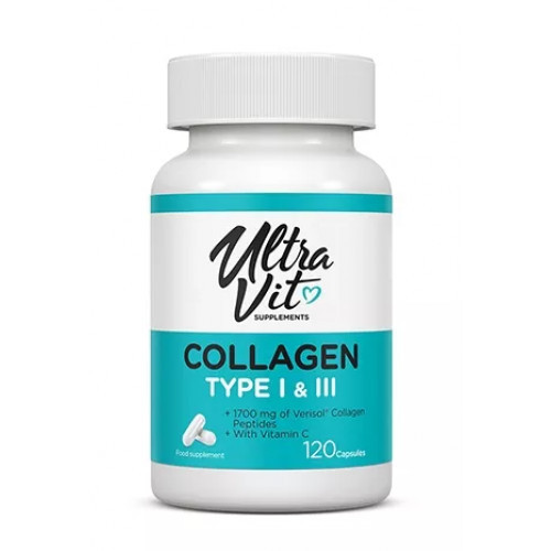 VPLab Nutrition Ultravit Collagen Type I & III Maisto papildas 120 kapsulių