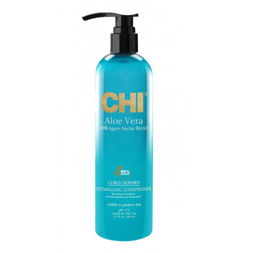 CHI Curls Defined Detangling Conditioner Išryškinantis garbanas kondicionierius su alavijais ir agavų sultimis 340ml