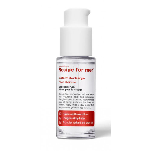 Recipe For Men Instant Recharge Face Serum Gaivinatis veido serumas 30ml
