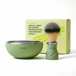 Leaf Shave Shave Bowl & Brush Skutimosi dubuo ir šepetėlis Black