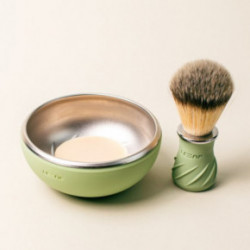 Leaf Shave Shave Bowl & Brush Skutimosi dubuo ir šepetėlis Black