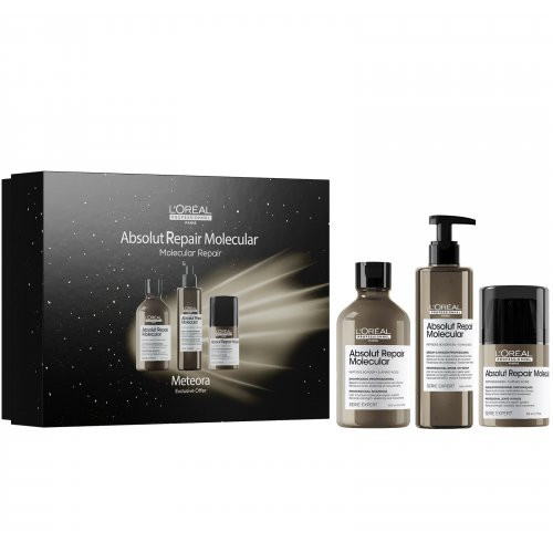 L'Oréal Professionnel Meteora Absolut Repair Molecular TRIO Plauko struktūrą atstatančių priemonių rinkinys
