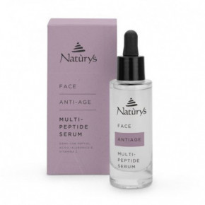 Naturys Face Anti-Age Multi-Peptide Serum Serums ar peptīdiem un hialuronskābi 30ml
