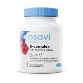 Osavi B-Complex with Choline & Inositol Toidulisand koliini ja inositooliga 60 kapslit