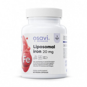 Osavi Liposomal Iron 20 mg Maisto papildas Liposominė geležis 60 kapsulių
