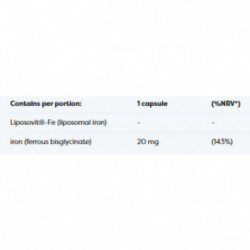 Osavi Liposomal Iron 20 mg Maisto papildas Liposominė geležis 60 kapsulių