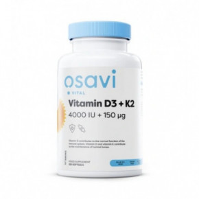 Osavi Vitamin D3 + K2, 4000IU + 150 mcg Uztura bagātinātājs 120 kapsulas