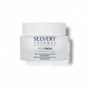 Selvert Thermal 48h Hydration Rich Cream Glow Effect Drėkinamasis kremas 50ml