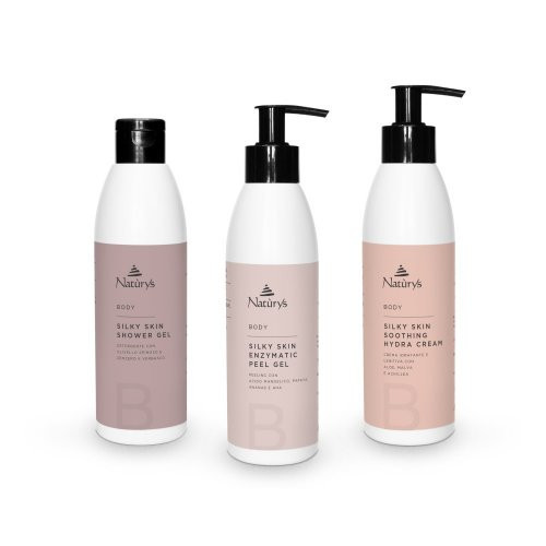 Naturys Body Silky Skin Box Švelnios odos rinkinys kūnui Rinkinys