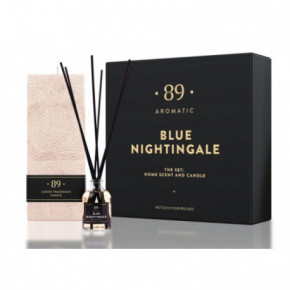 Aromatic 89 Home Fragrance & Perfumed Candle Set Kodulõhna ja palmivaha küünla komplekt Blue Nightingale