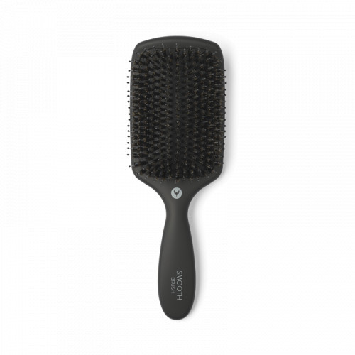 HH Simonsen Paddle Smooth Brush Plaukų šepetys su natūraliais šereliais Black