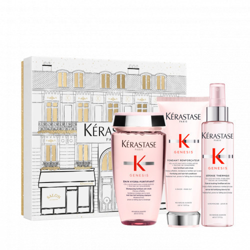 Kérastase Genesis Holiday Gift Set 2025 Plaukus stiprinantis rinkinys nuo plaukų lūžinėjimo