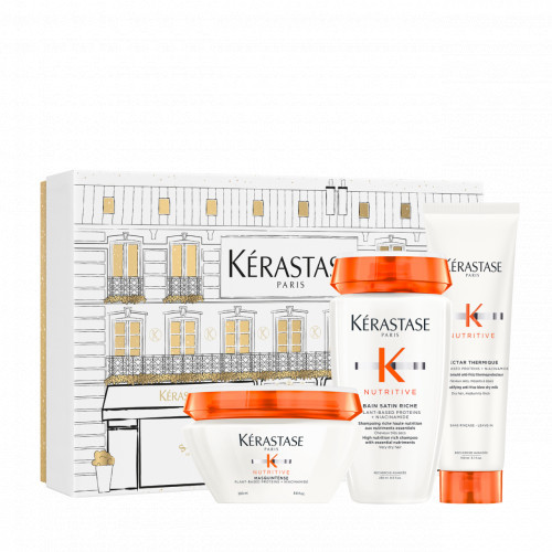 Kérastase Nutritive Riche Holiday Gift Set 2025 Drėkinamasis plaukų priemonių rinkinys