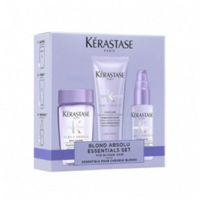 Kérastase Blond Absolu Essential Set Matu kopšanas komplekts balinātiem matiem Komplekts