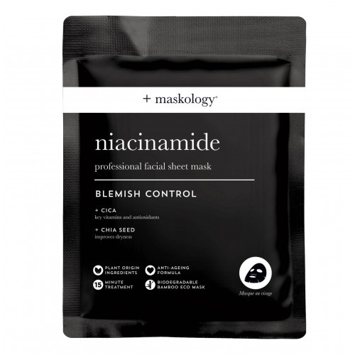 Maskology Niacinamide Professional Sheet Mask Lakštinė veido kaukė su niacinamidu 22ml