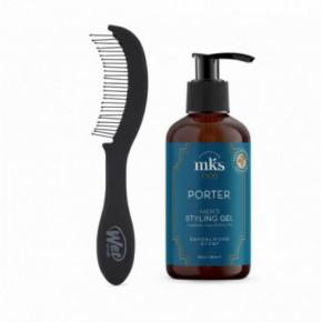 KlipShop Men's Detangling Comb and Porter Men's Styling Gel Set Plaukų priežiūros rinkinys vyrams