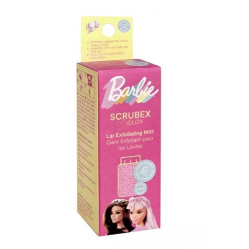 Glov Barbie Scrubex Lip Exfoliating Mitt Lūpų šveitimo pirštinė Pink