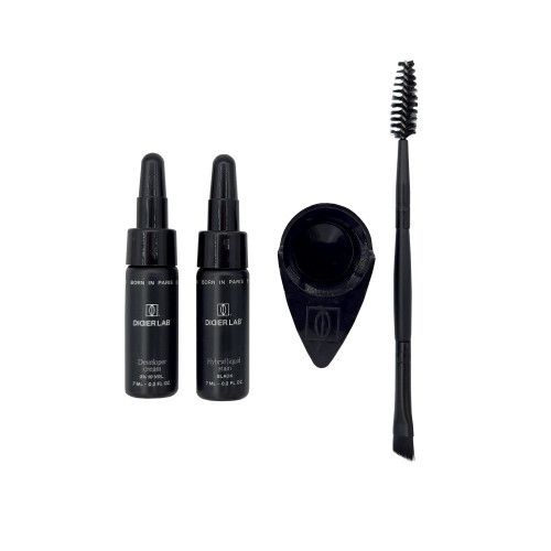 Didier Lab Hybrid Liquid Stain Brow & Lash Kit Antakių ir blakstienų dažymo rinkinys Black