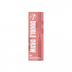 W7 Cosmetics Double Draw Lip Contour Duo Liners Lūpų kontūro pieštukų duetas Light 