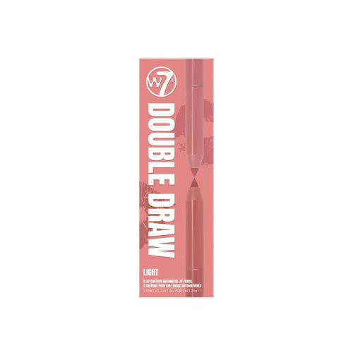 W7 Cosmetics Double Draw Lip Contour Duo Liners Lūpų kontūro pieštukų duetas Light 