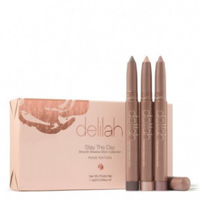 Delilah Stay The Day Rose Edition Smooth Shadow Stick Collection Pieštukinių akių šešėlių rinkinys 1.4g x 3