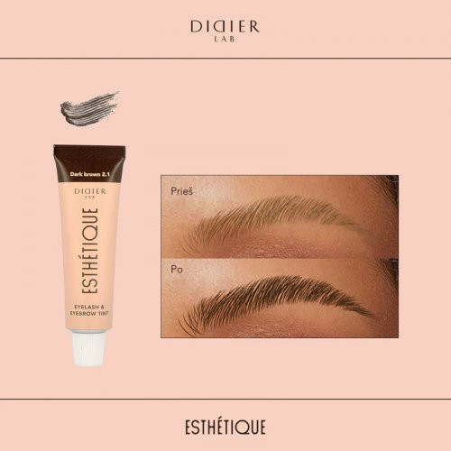 Didier Lab Esthétique Eyelash & Eyebrow Tint Antakių ir blakstienų dažai Black