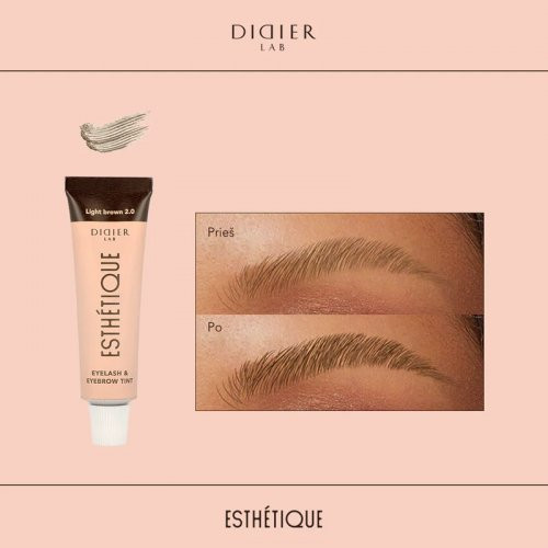 Didier Lab Esthétique Eyelash & Eyebrow Tint Antakių ir blakstienų dažai Black