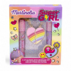 Martinelia Super Girl 2 Lip Glosses With Necklace Set Grožio rinkinys vaikams