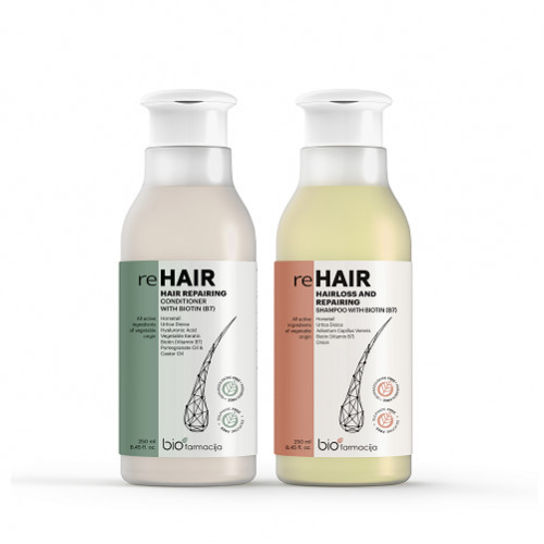Biofarmacija reHair Shampoo and Conditioner Set Šampūno ir kondicionieriaus rinkinys su biotinu