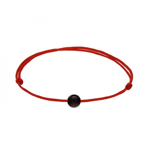 Nilly Raudona apyrankė su gintaru BRG 036JB