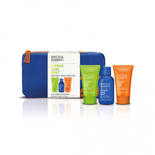 Baylis & Harding Citrus, Lime & Mint Men's Wash Bag Gift Set Kūno priežiūros rinkinys
