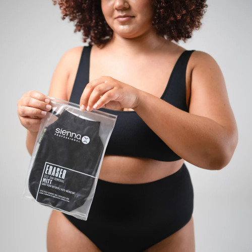 Sienna X Eraser Mitt with Bag Kūno pirštinė savaiminiam įdegiu pašalinti 1 vnt.
