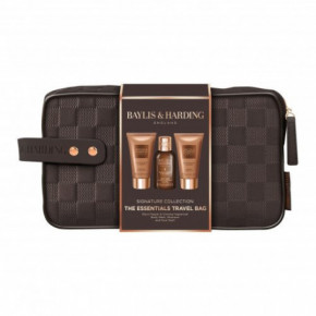 Baylis & Harding Signature Men's Black Pepper & Ginseng Gift Set Vīriešu ķermeņa kopšanas komplekts ar kosmētikas somiņu
