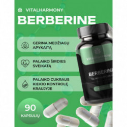 Vitalharmony Berberine 500 mg Maisto papildas 90 kapsulių