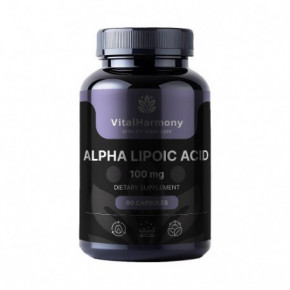 Vitalharmony Alpha Lipoic Acid 100 mg Maisto papildas 90 kapsulių