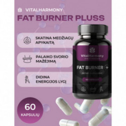 Vitalharmony Fat Burner + Efektyvus riebalų degintojas 60 kapsulių