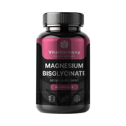 Vitalharmony Magnesium Bisglycinate Magnio Bisglicinatas maisto papildas 90 kapsulių