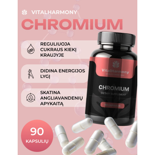Vitalharmony Chromium Chromas maisto papildas 90 kapsulių