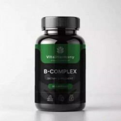 Vitalharmony B Complex Vitamino B kompleksas 90 kapsulių