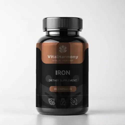 Vitalharmony Iron 49 mg Maisto papildas geležis 90 kapsulių