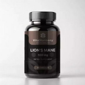 Vitalharmony Lion’s Mane 500 mg Maisto papildas 90 kapsulių
